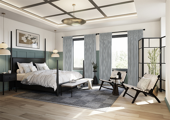 Nautical Stripes, Salt Black - Made to Measure Curtains - Image 7